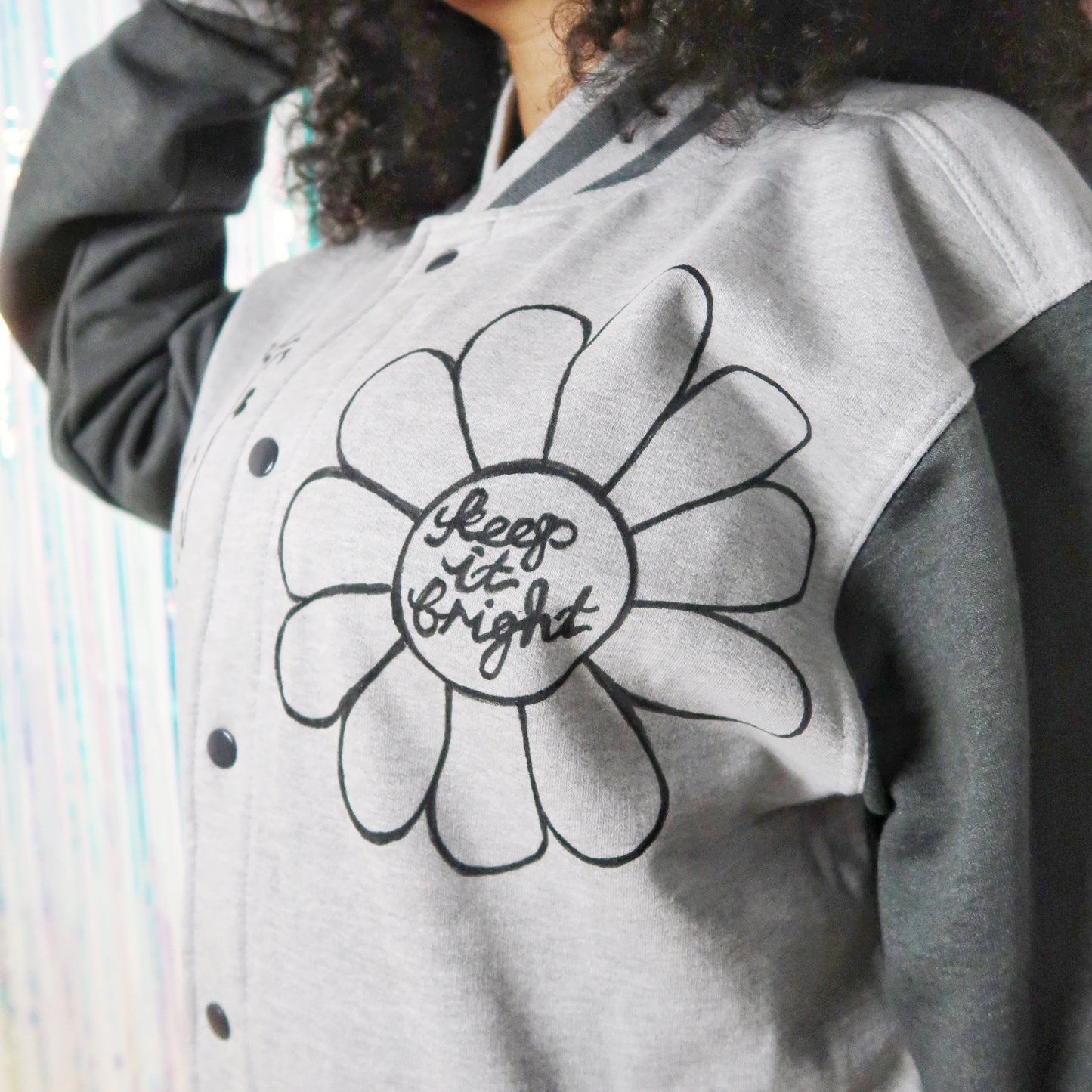 hippie heart varsity jacket