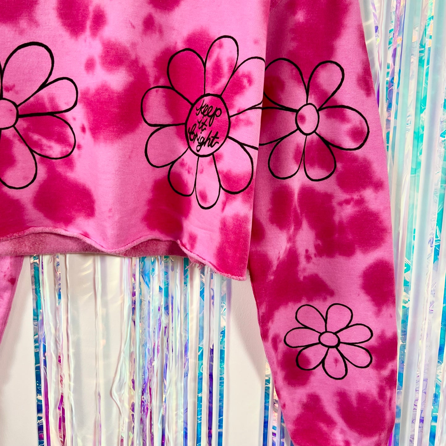 flower power tie-dye crop sweatshirt v.2