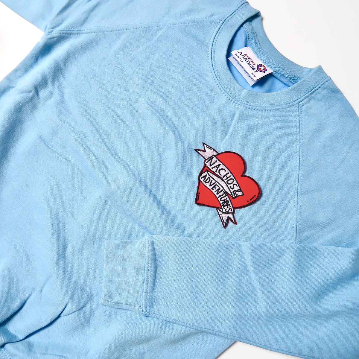 nachos & adventures - kids sweatshirt - blue
