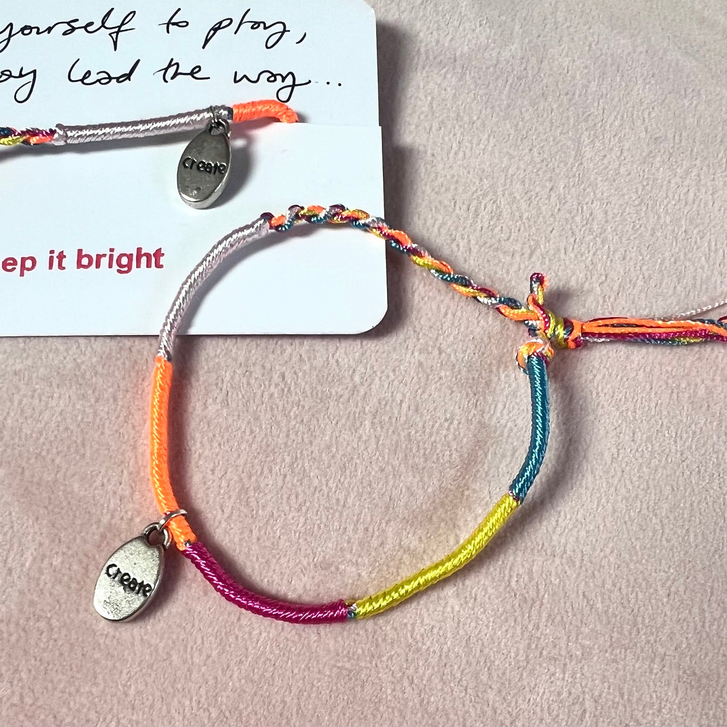 ‘create’ affirmation bracelet