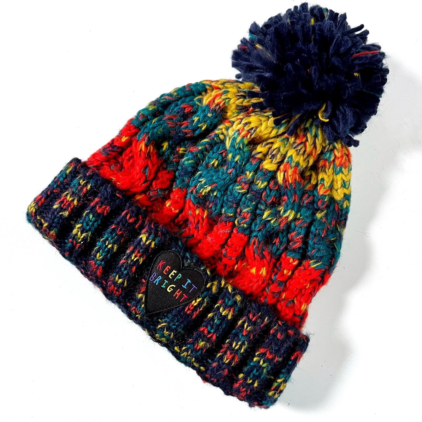 keep it bright multicolour bobble hat