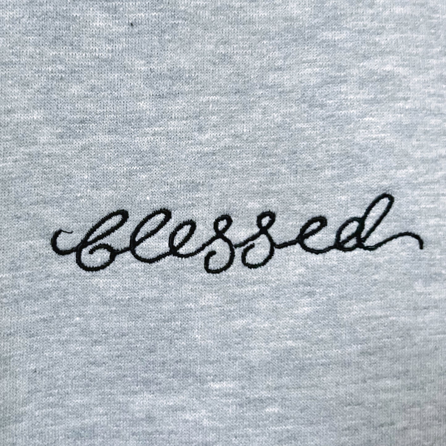 blessed embroidered sweatshirt - grey