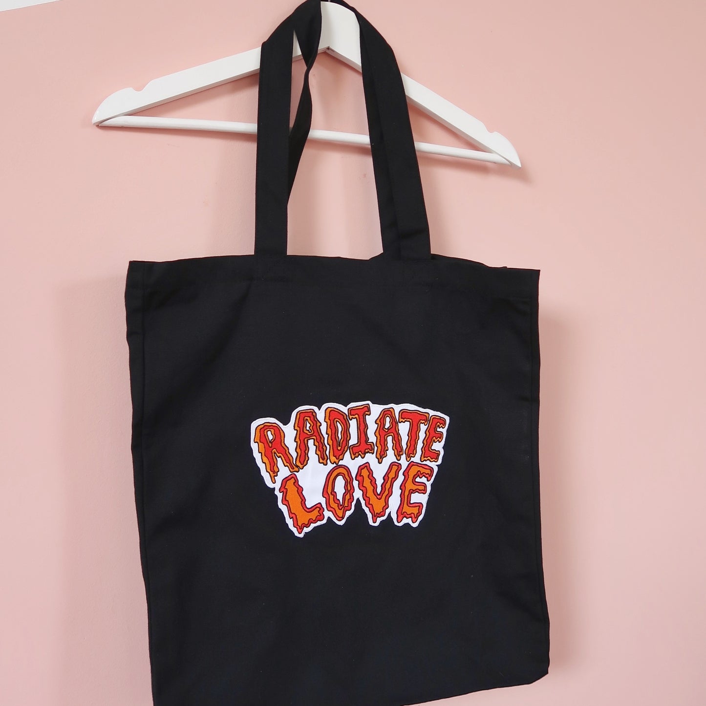 radiate love large tote bag