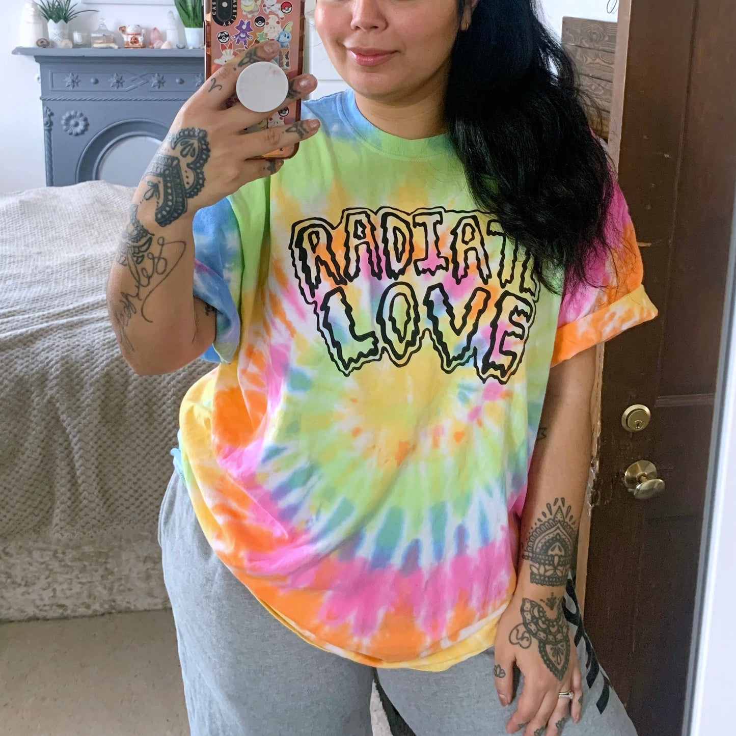 radiate love tie-dye t-shirt - pastel mix