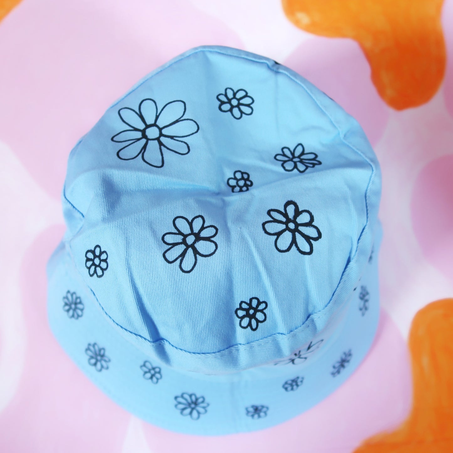 hippie heart bucket hat - blue v.2