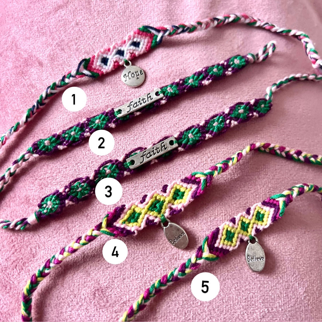 woven affirmation bracelets - v.1