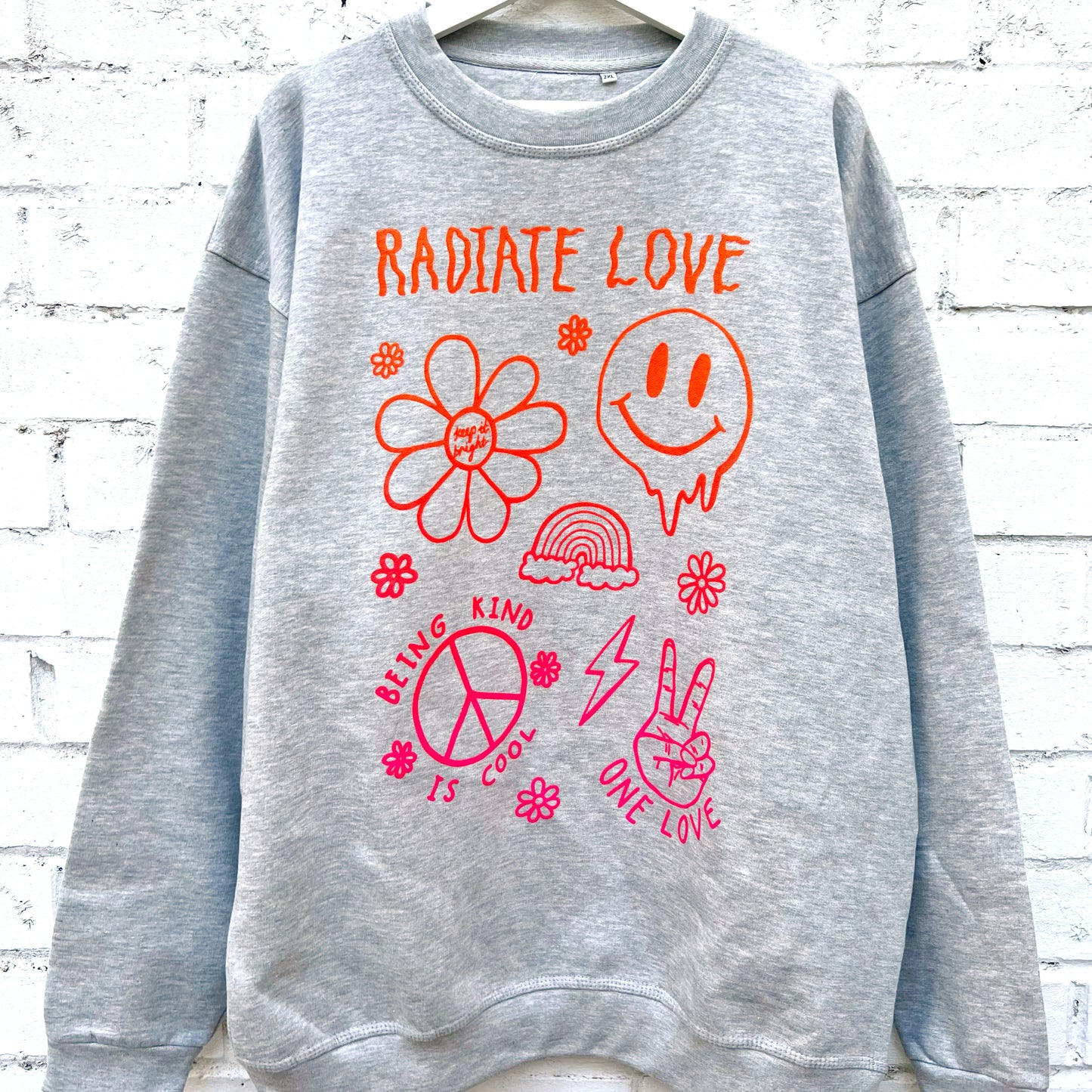 hippie heart colour blend sweatshirt