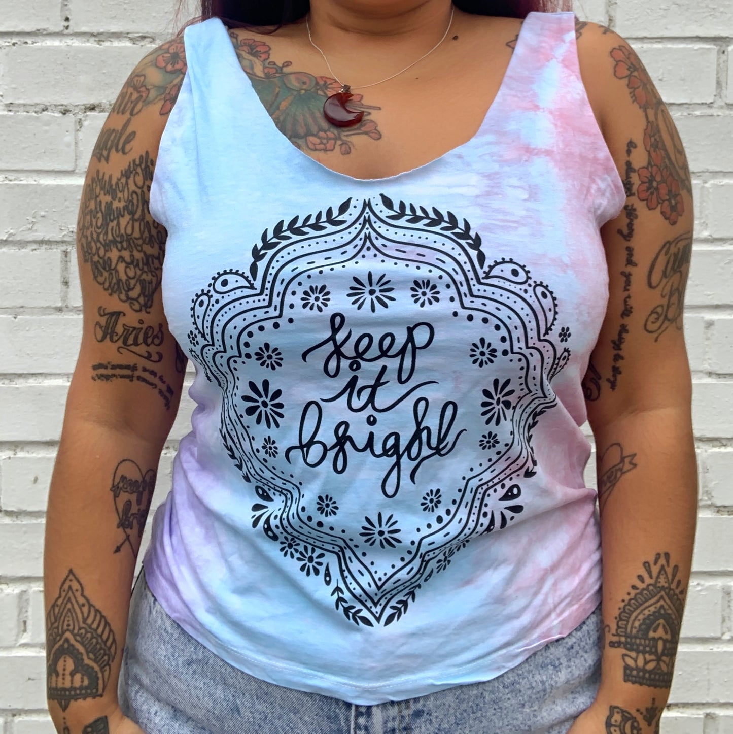 keep it bright pastel tie dye vest top