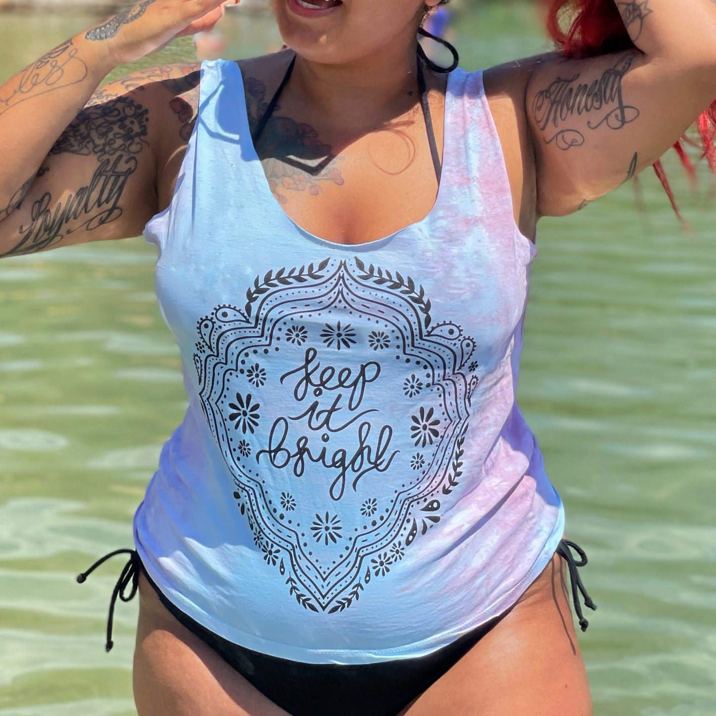 keep it bright pastel tie dye vest top