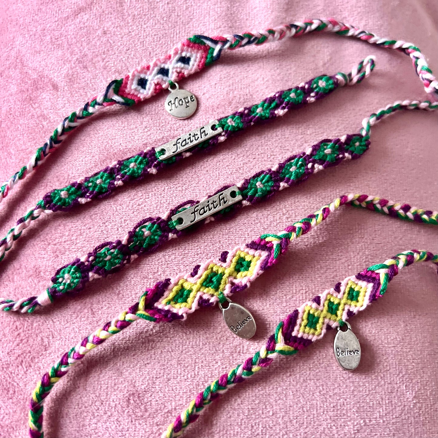 woven affirmation bracelets - v.1