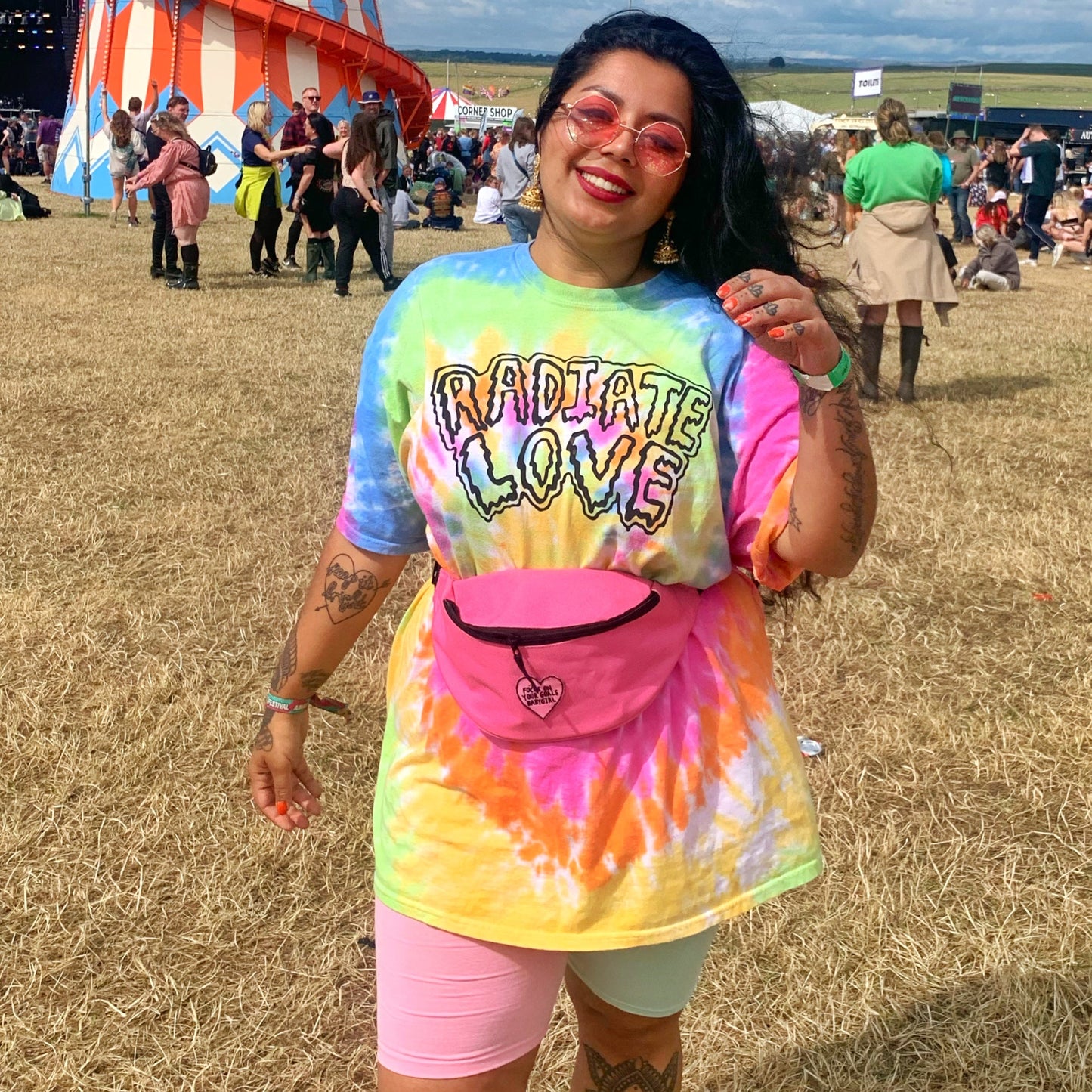 radiate love tie-dye t-shirt - pastel