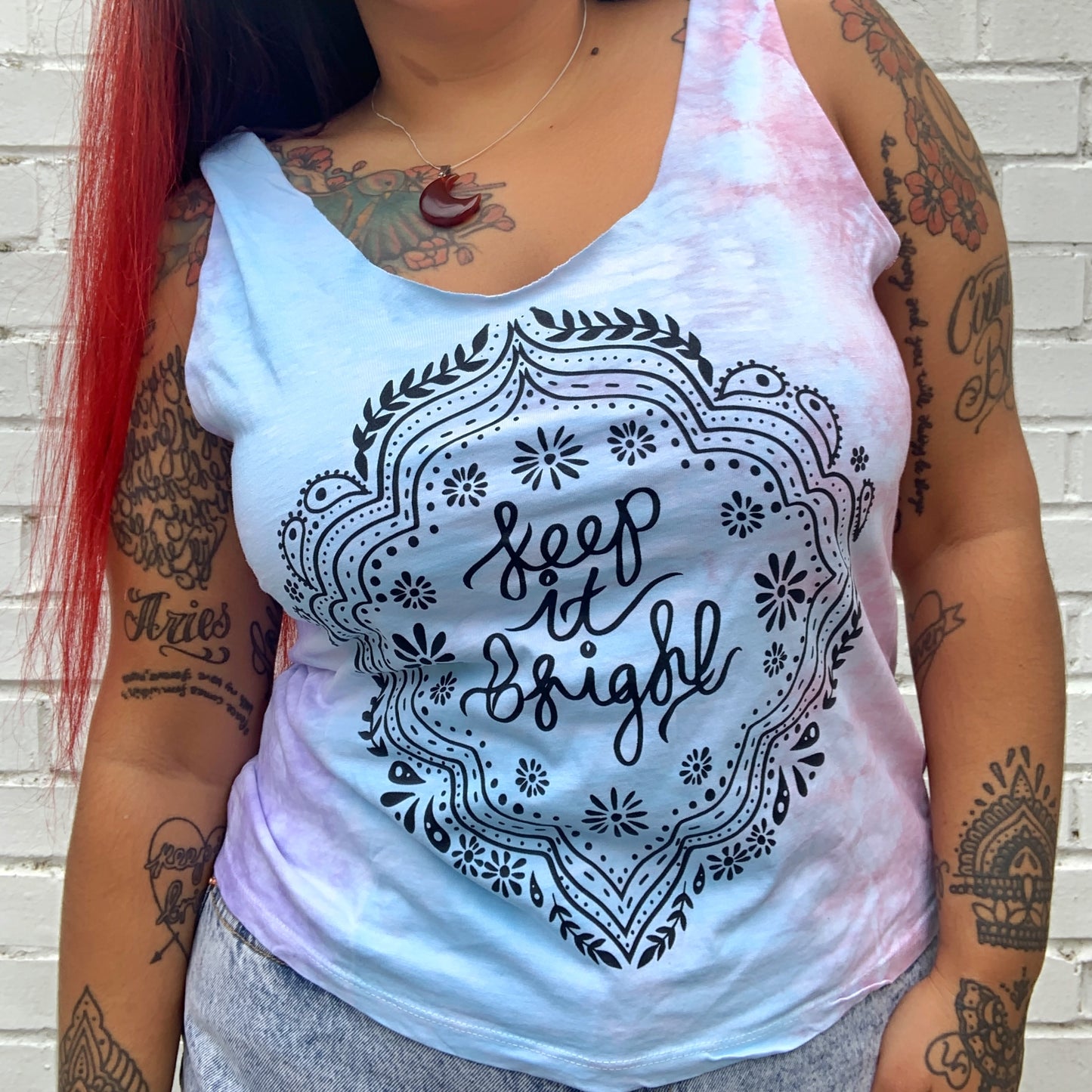 keep it bright pastel tie dye vest top