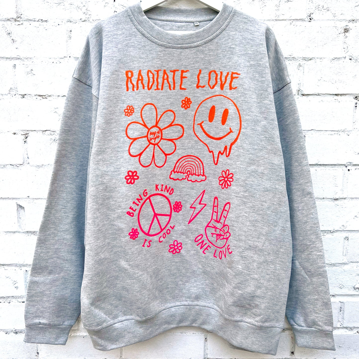 hippie heart colour blend sweatshirt