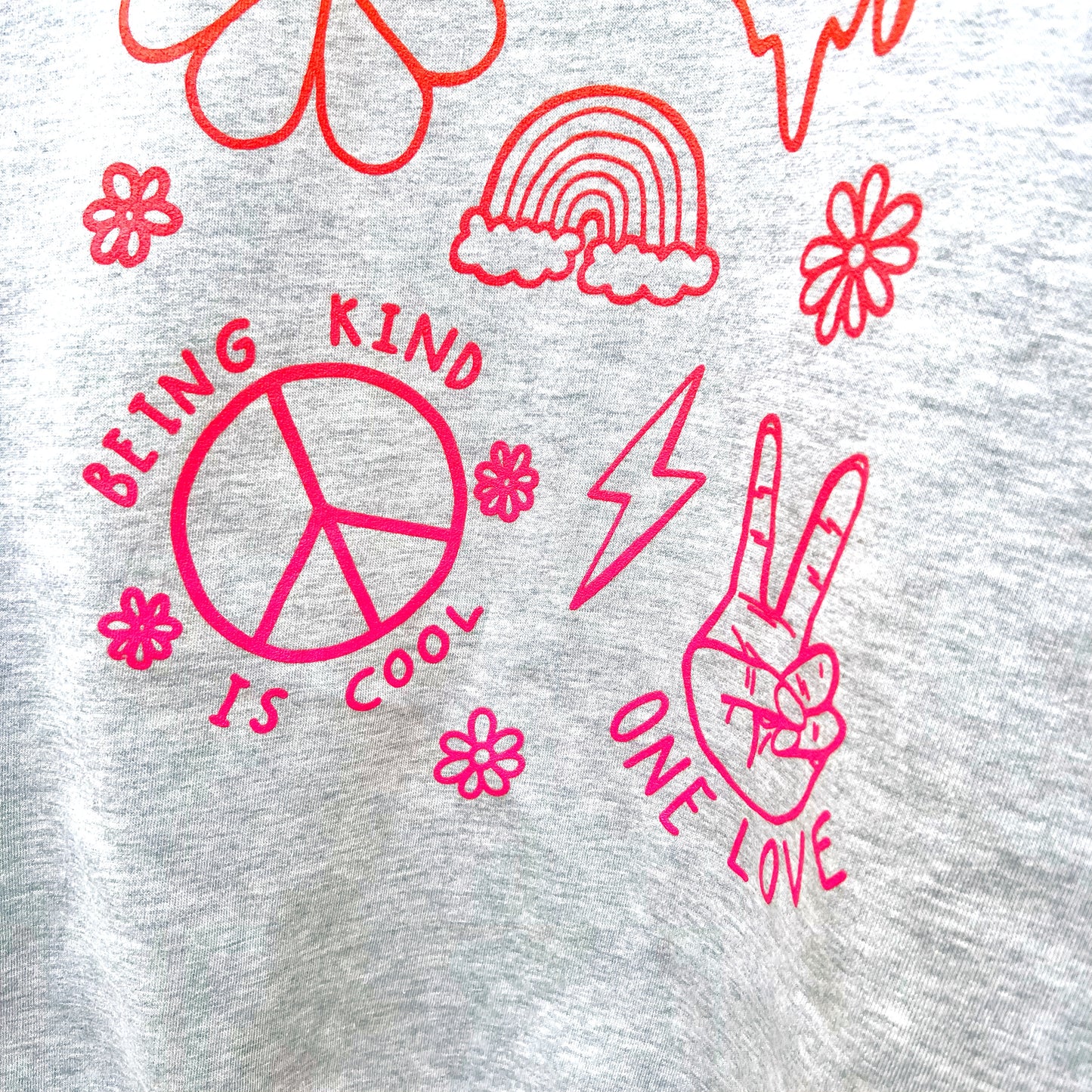 hippie heart colour blend sweatshirt