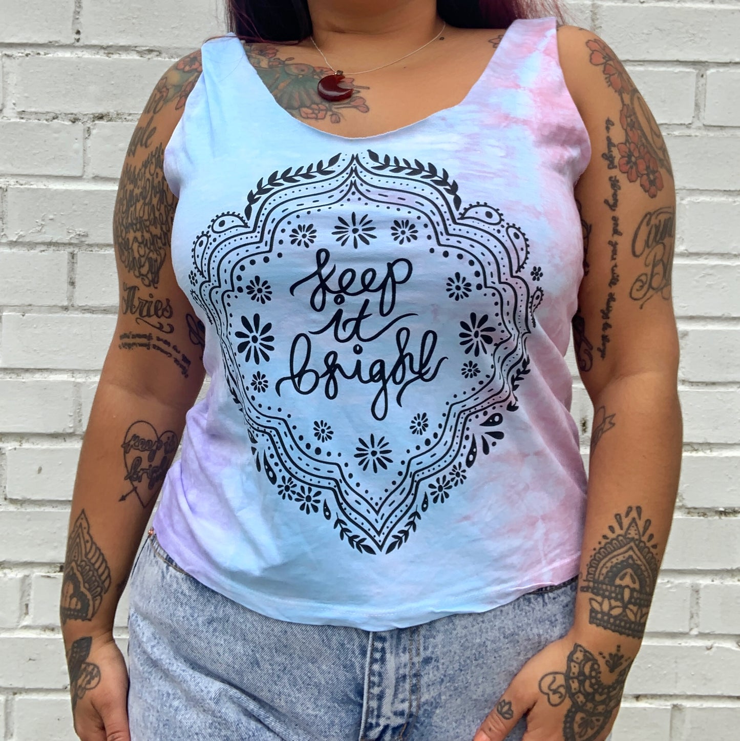 keep it bright pastel tie dye vest top