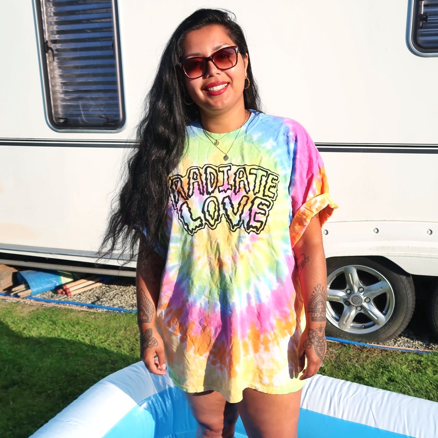 radiate love tie-dye t-shirt - pastel mix