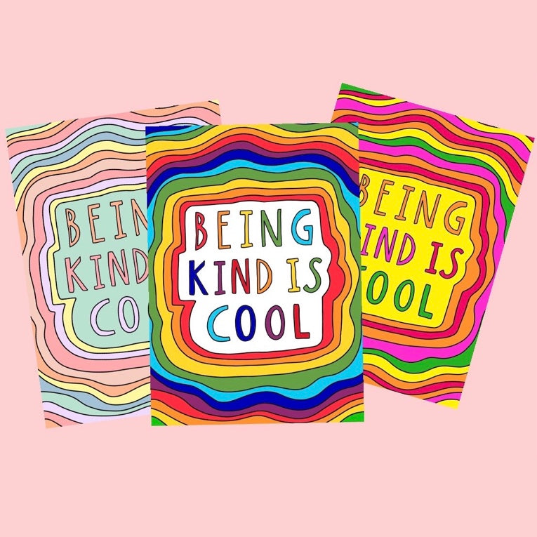 being kind is cool colouring-in print - digital download