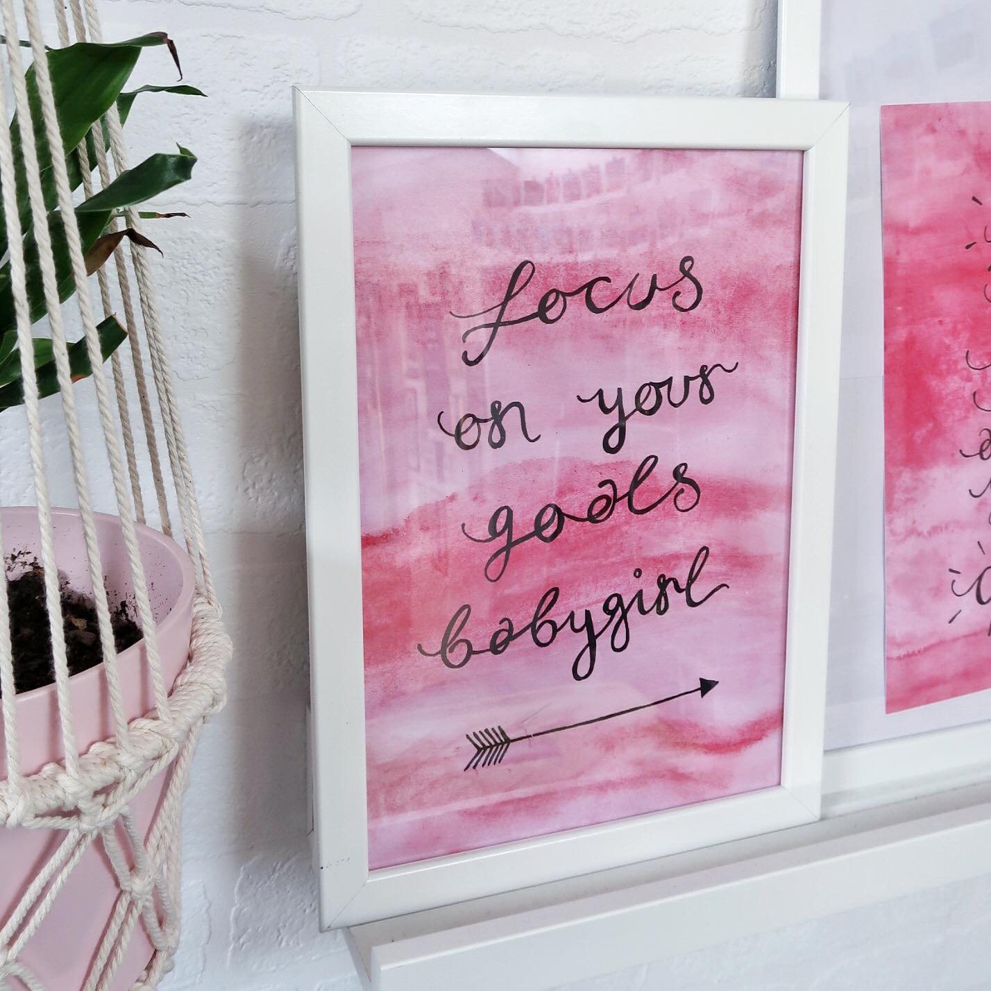 focus on your goals babygirl - A4 print