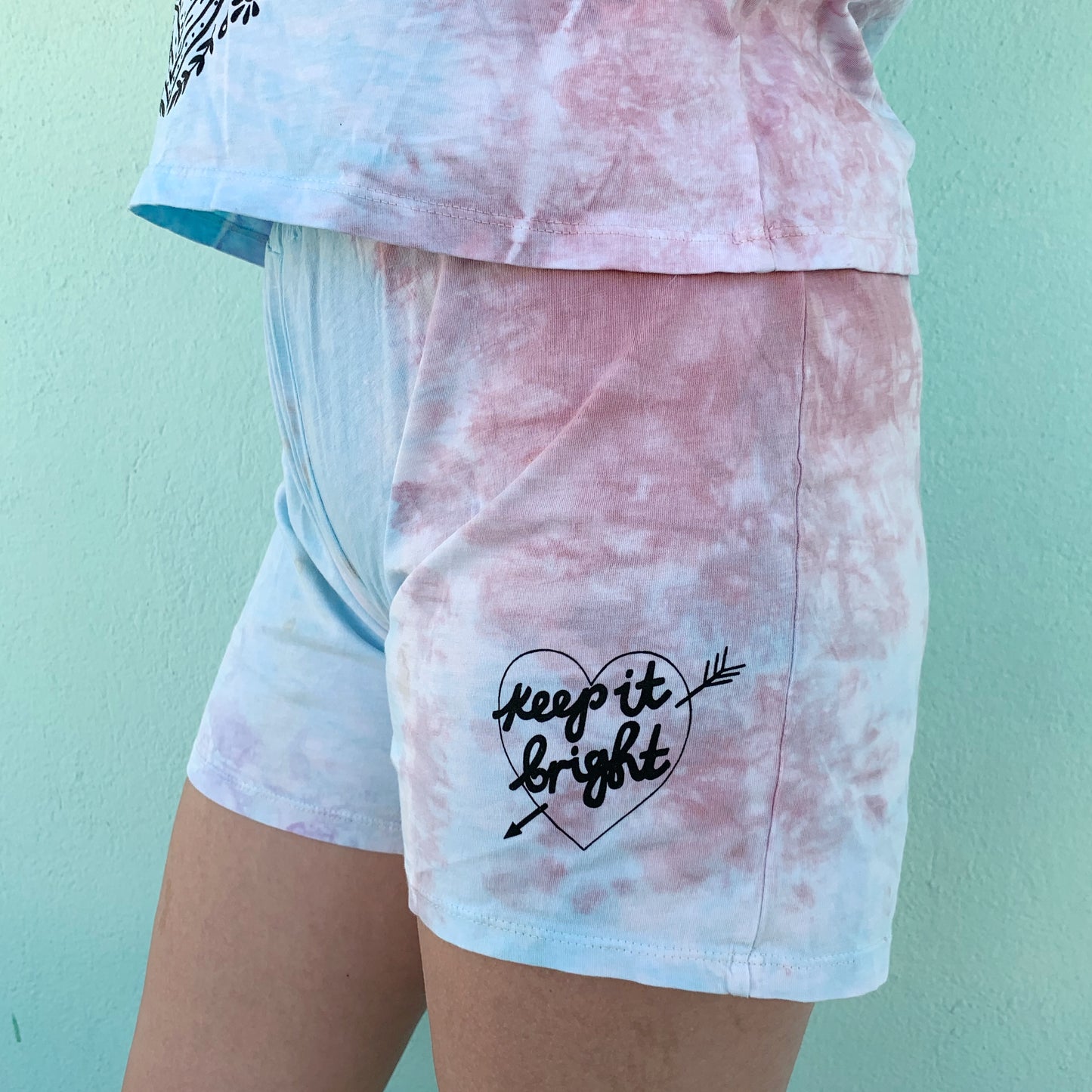 keep it bright tie-dye lounge shorts