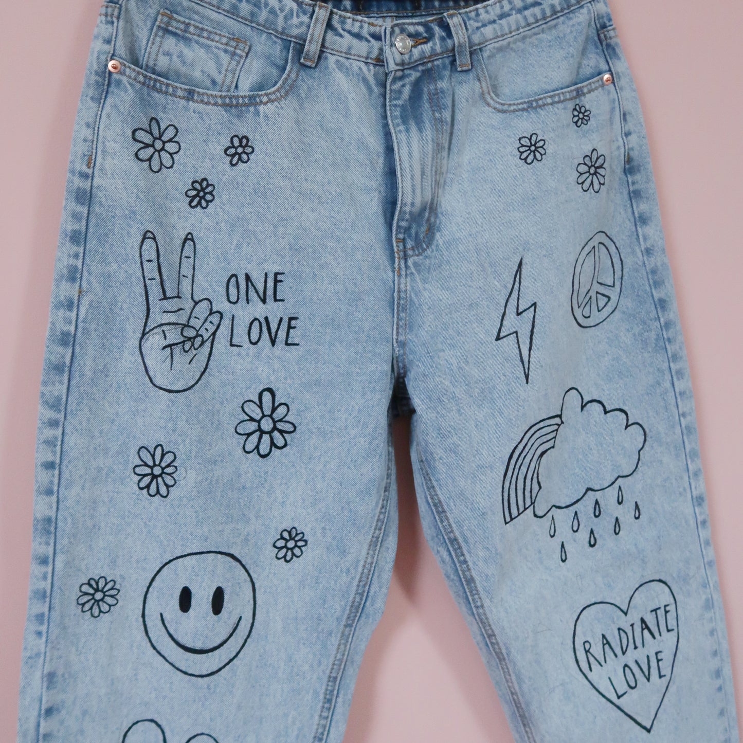 hippie heart mom jeans - v.2