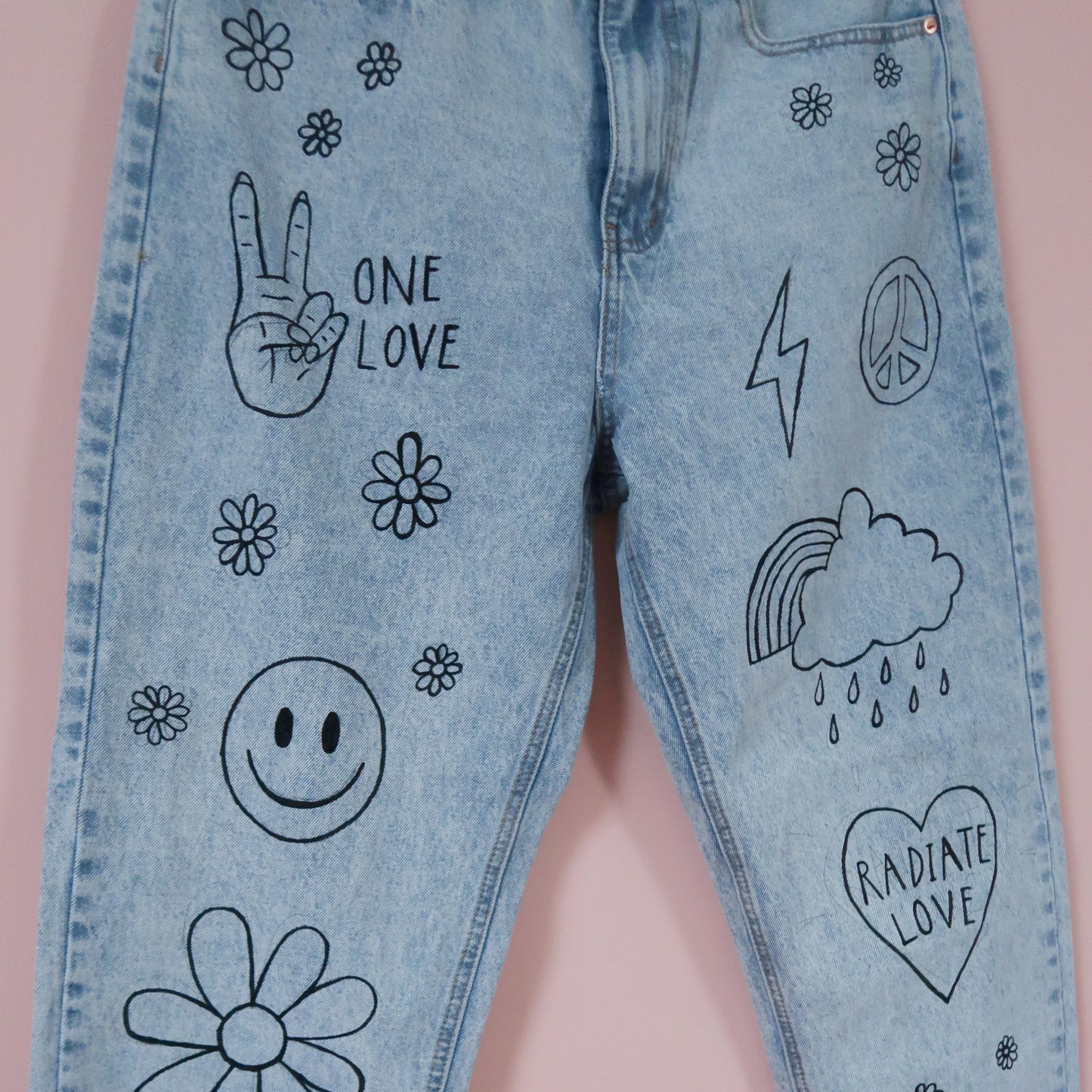 hippie heart mom jeans - v.2