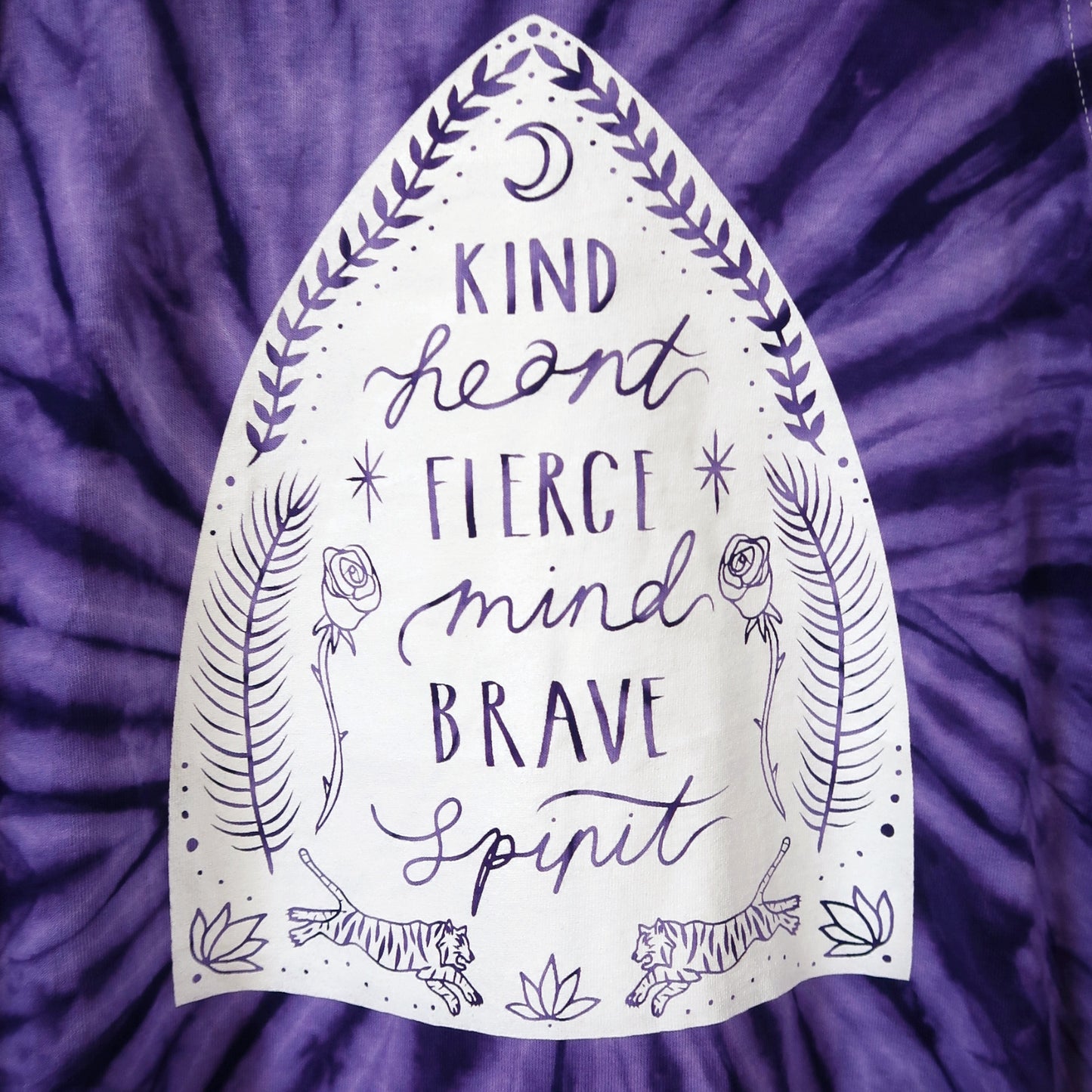 kind heart, fierce mind, brave spirit vest top - purple