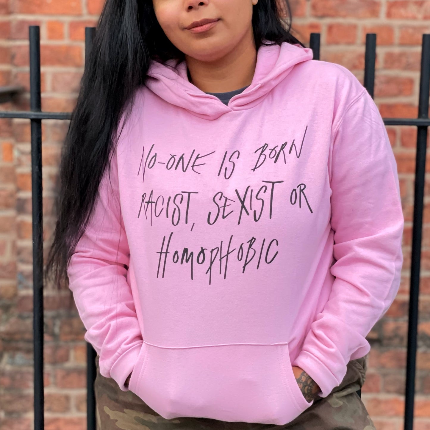 hate is taught hoodie - pink | 2 styles