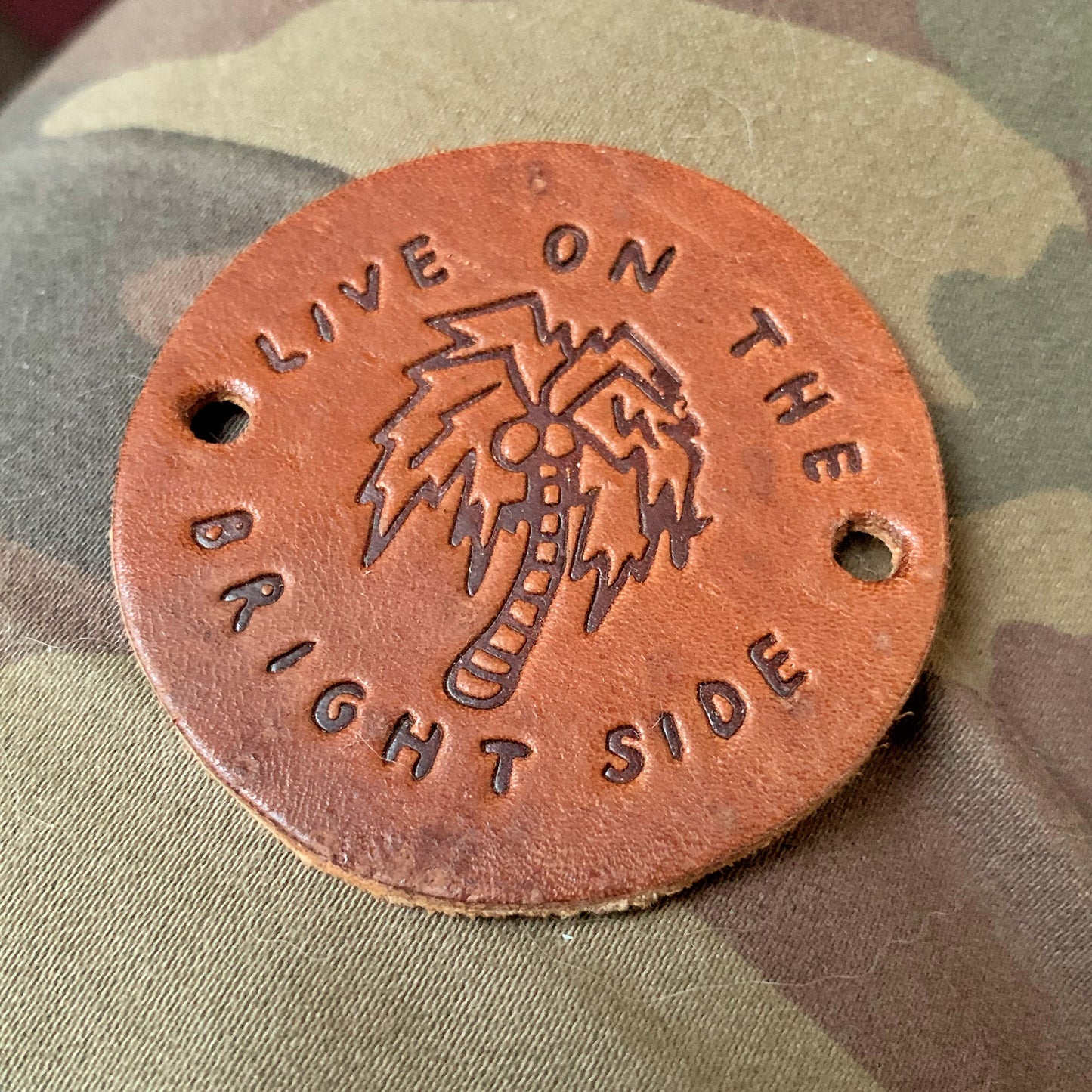 FREE live on the bright side patch - leather