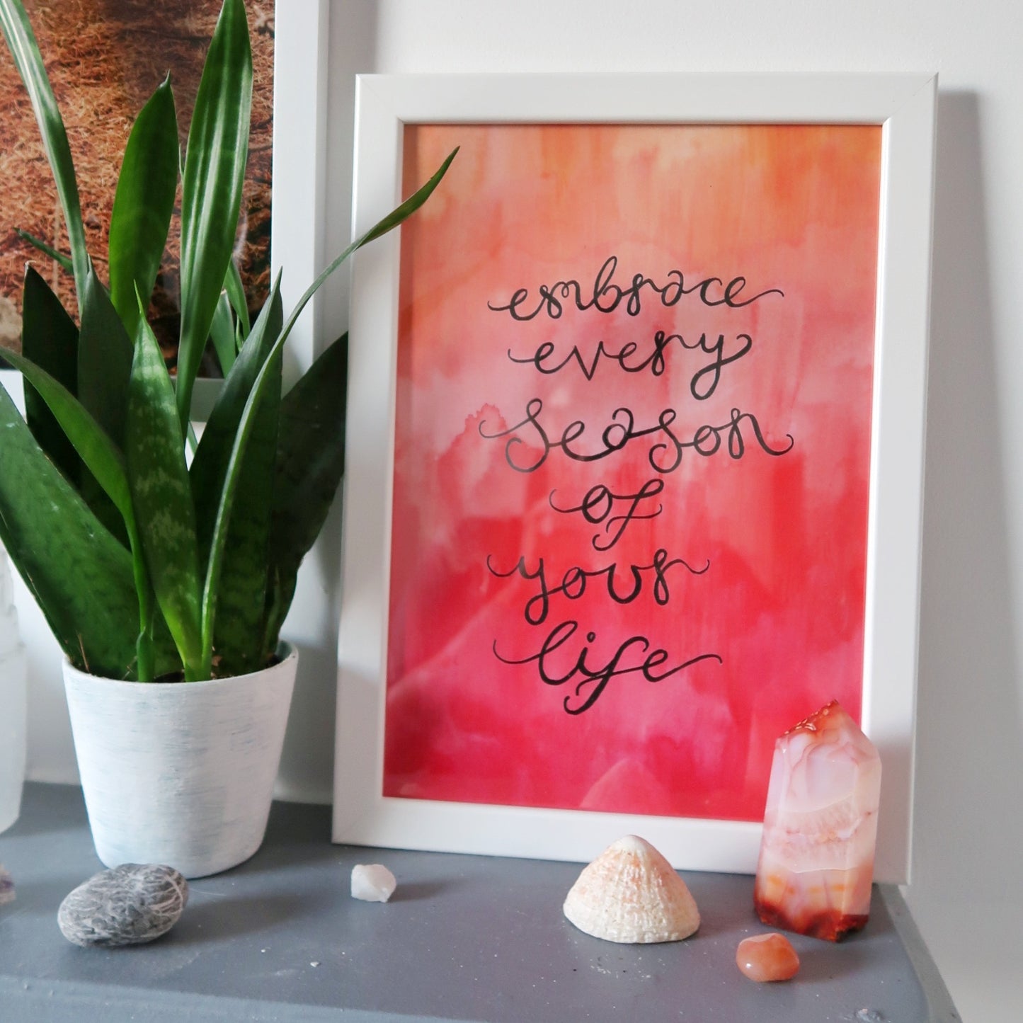 embrace every season of your life - A4 watercolour print