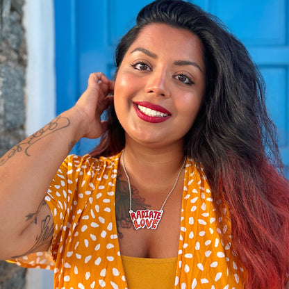radiate love necklace - silver chain