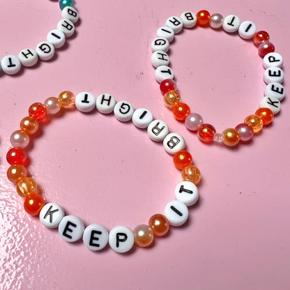 keep it bright beaded bracelets