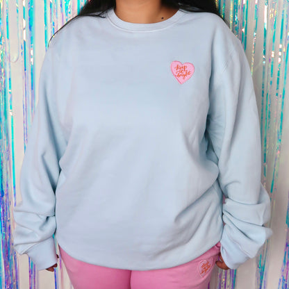 keep it bright embroidered sweatshirt - blue