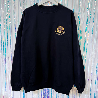 be your own sunshine embroidered sweatshirt - navy
