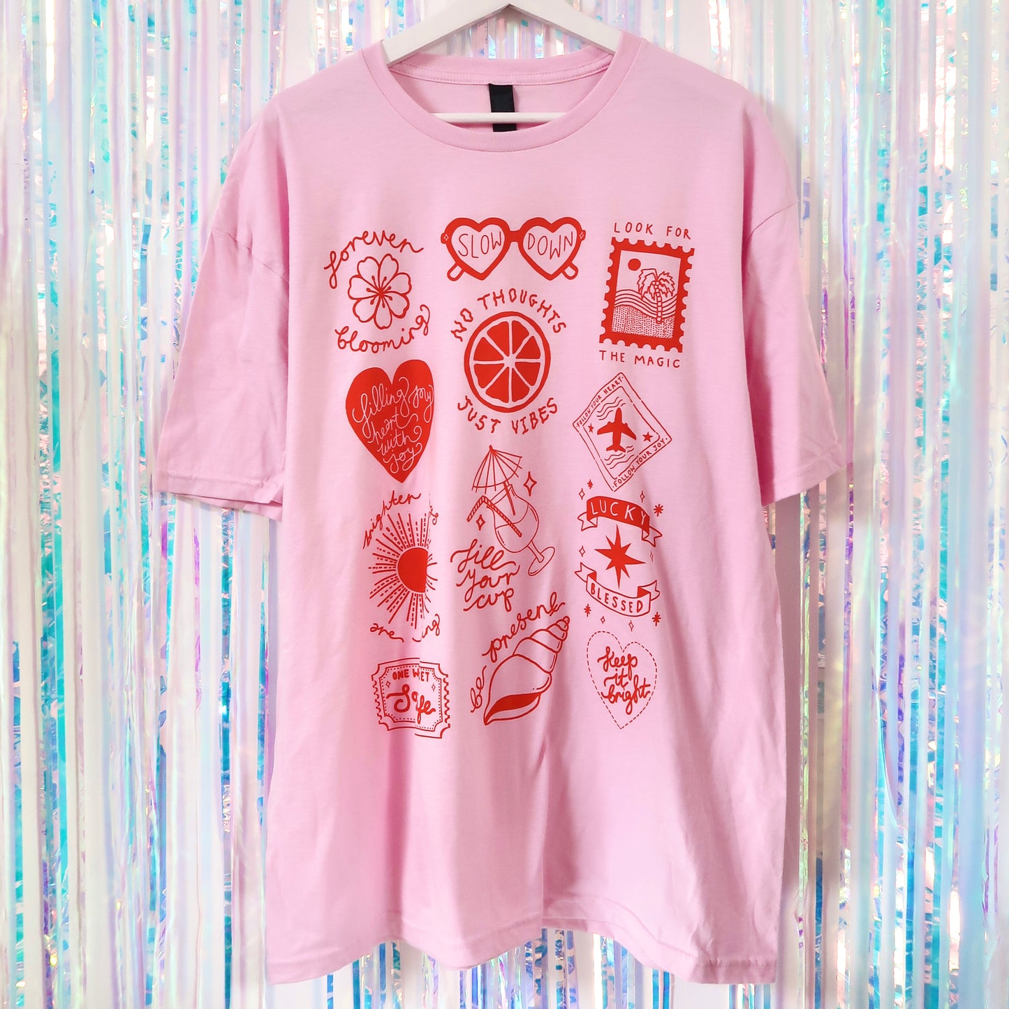 brighter days t-shirt - pink & orange