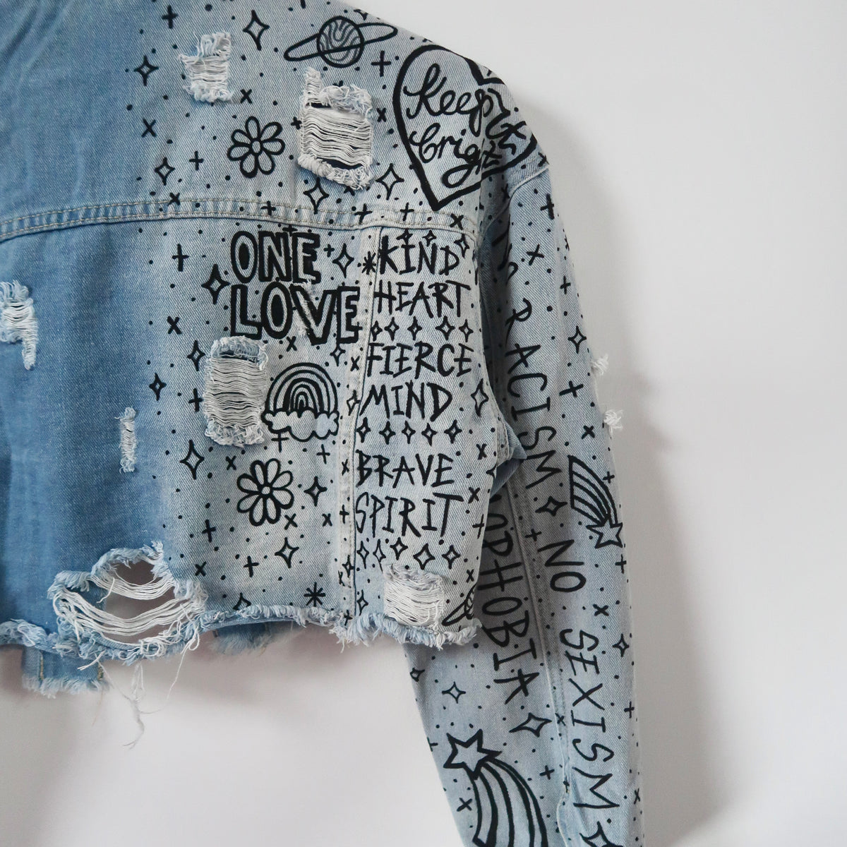 the ‘heart on sleeve’ denim jacket