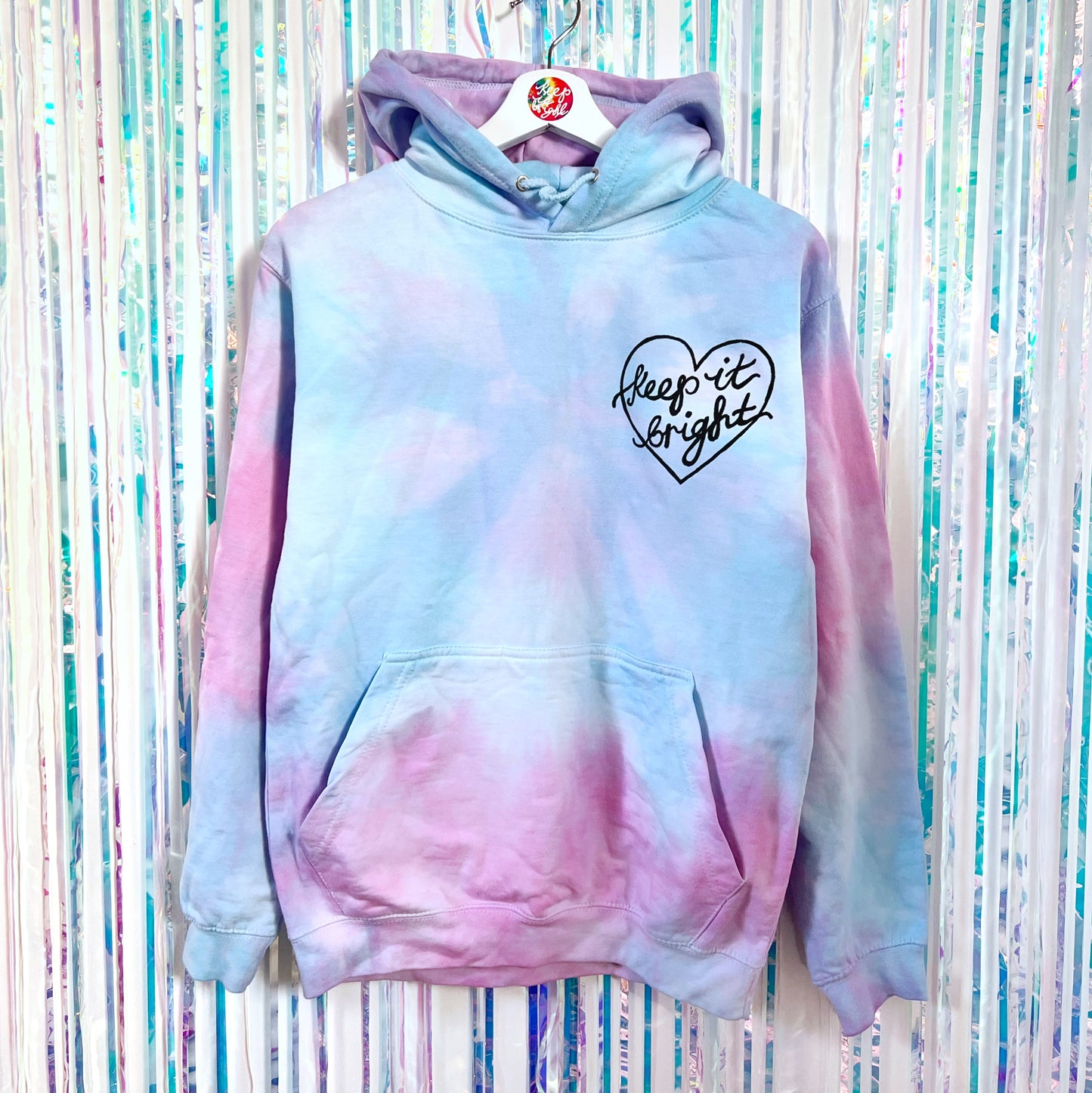 keep it bright tie dye hoodie - S