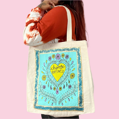 choose happiness tote bags | 4 colours