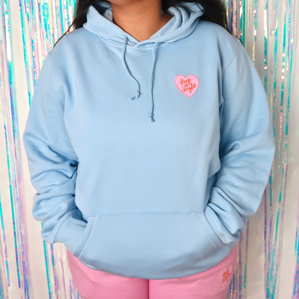 keep it bright hoodie - blue