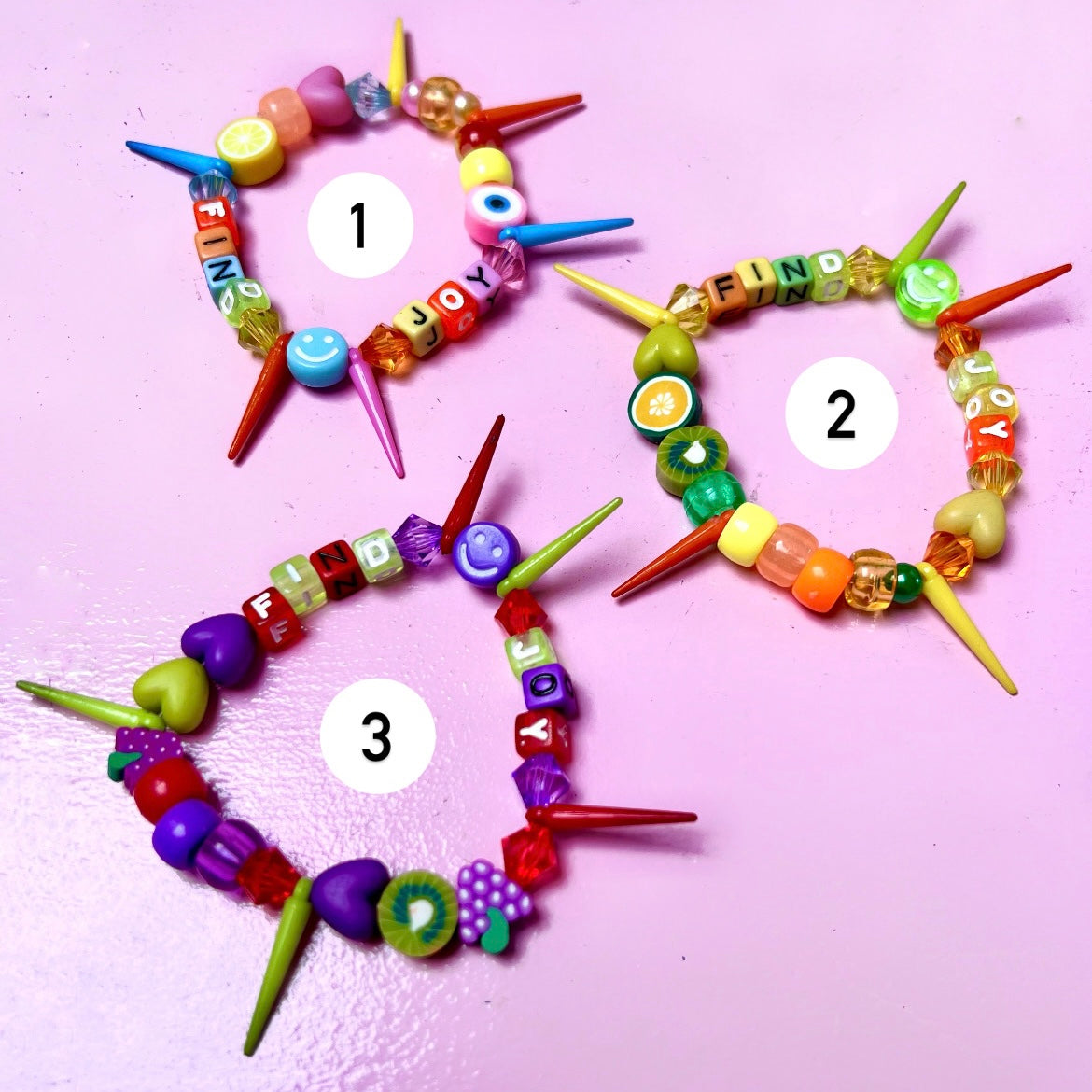 find joy pick'n'mix bracelets