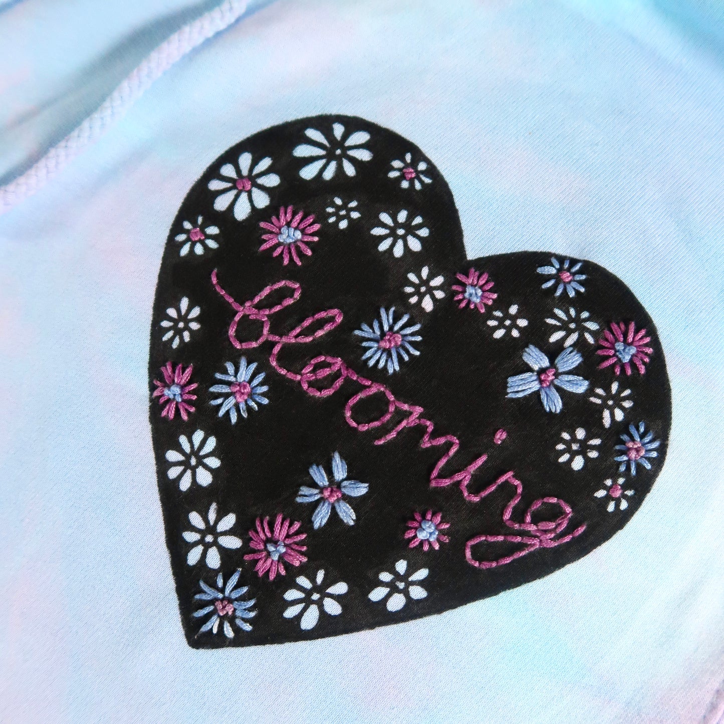 blooming tie dye hoodie