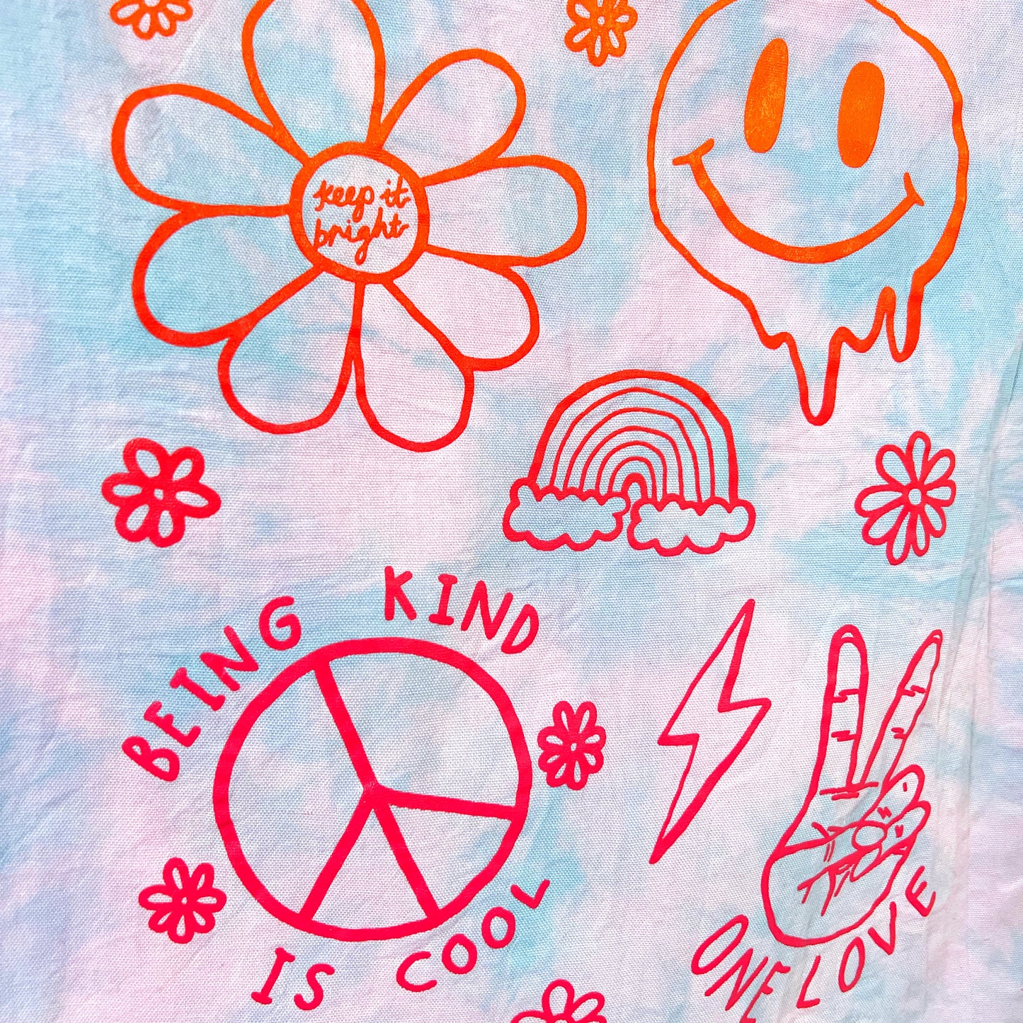 hippie heart tie dye wall hanging - candy clouds