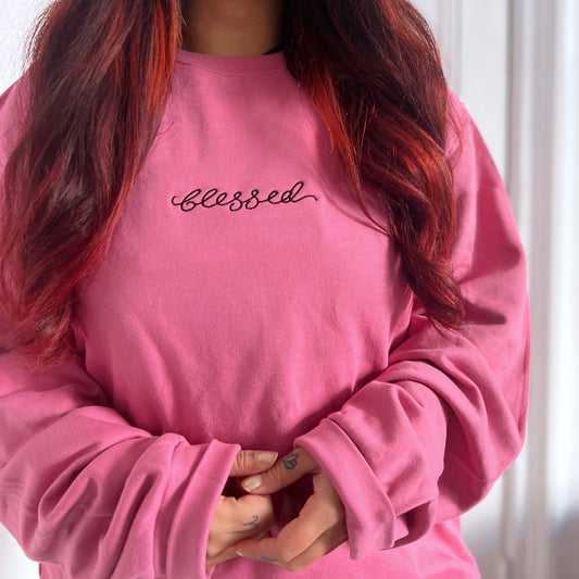 blessed embroidered sweatshirt | 4 colours
