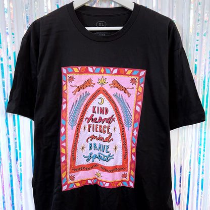 kind heart, fierce mind, brave spirit t-shirt - slightly imperfect
