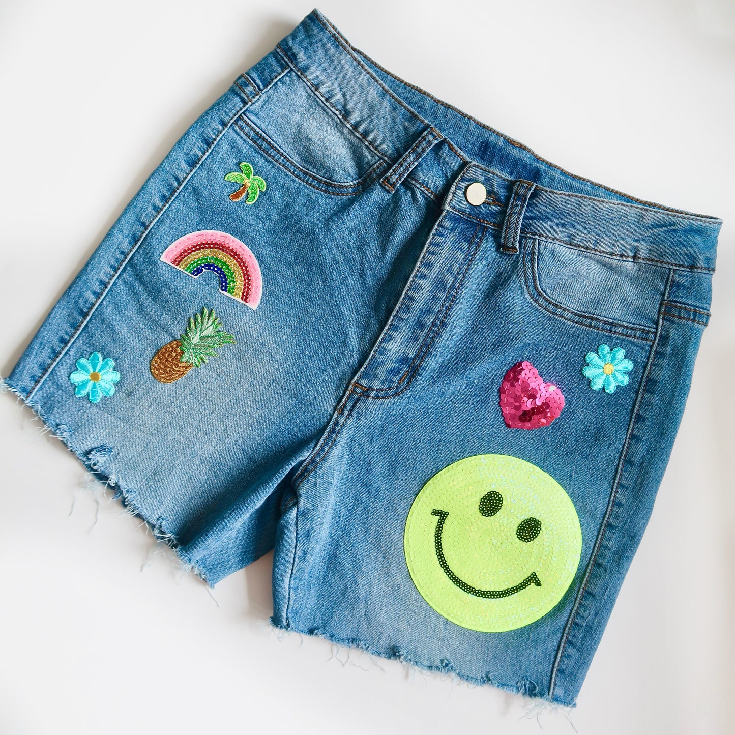 summer fun denim shorts