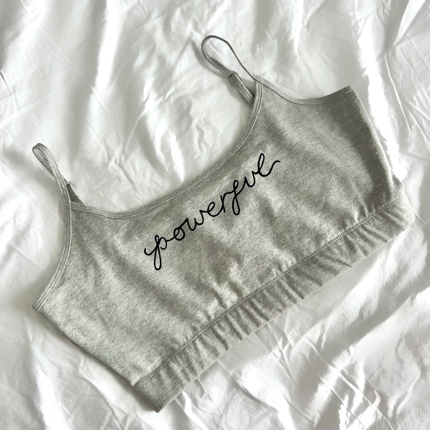 powerful bralette - grey