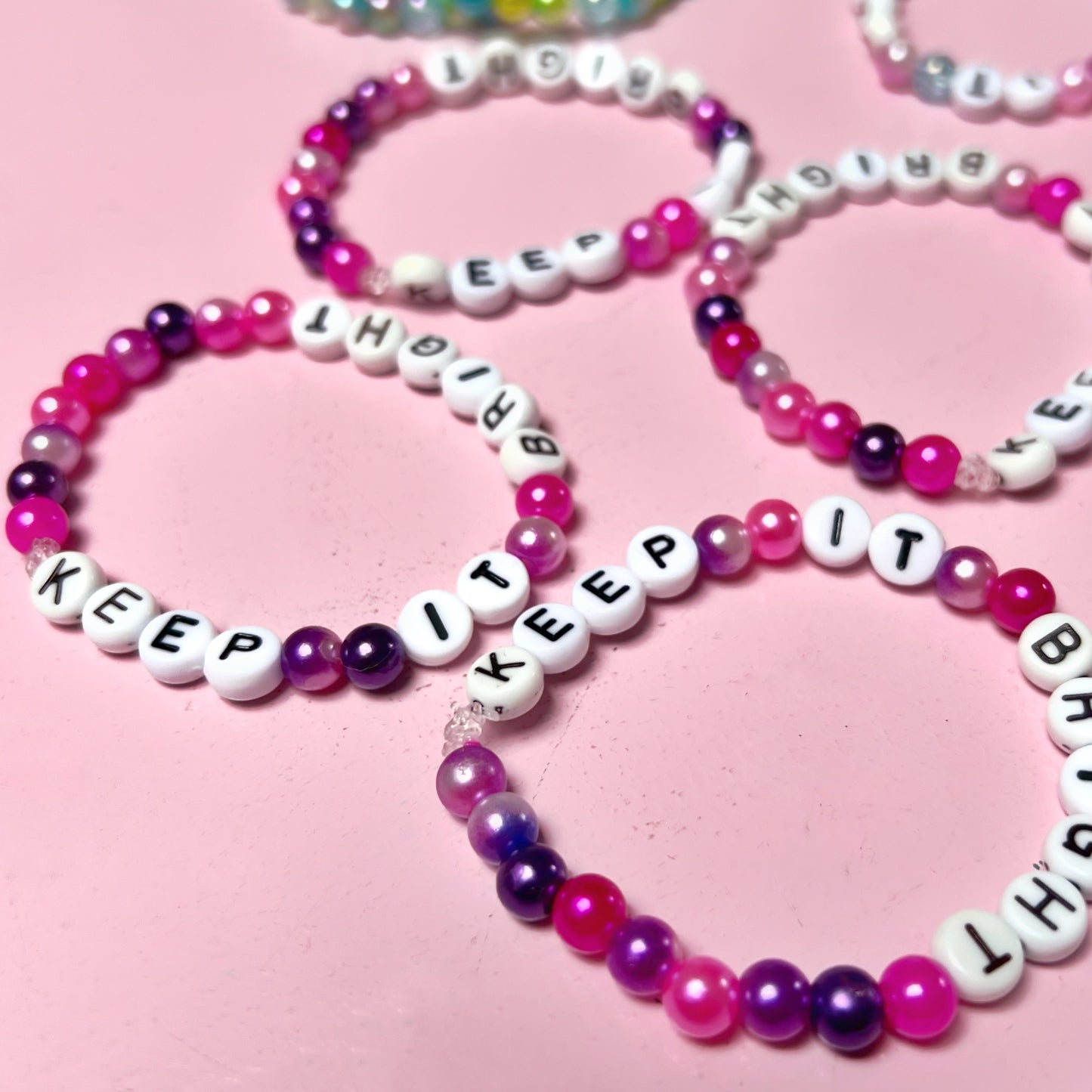 keep it bright beaded bracelets
