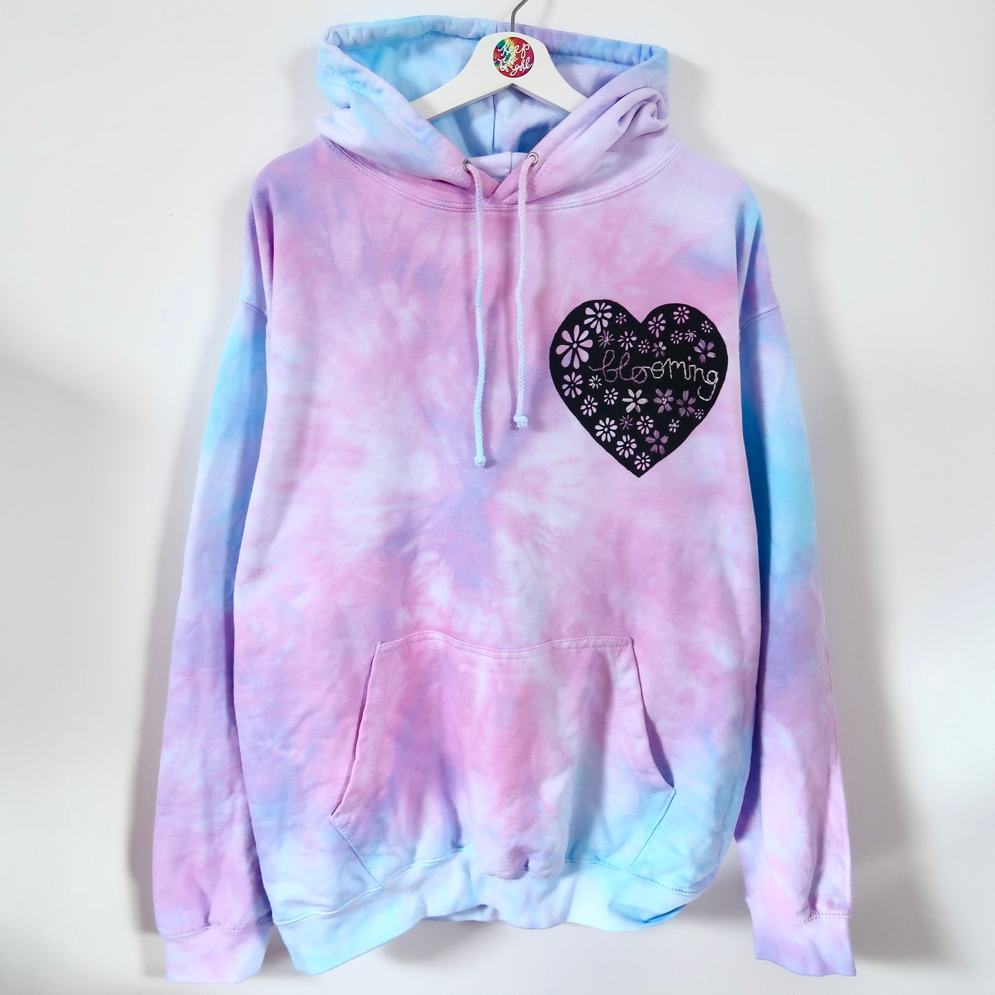 blooming tie dye hoodie