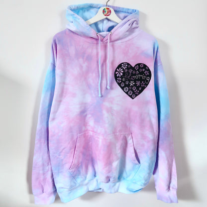 blooming tie dye hoodie