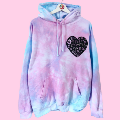 blooming hand-embroidered hoodie