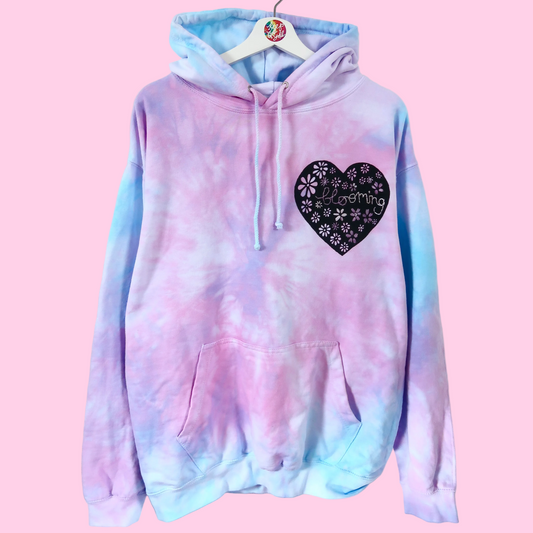 blooming hand-embroidered hoodie